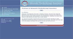 Desktop Screenshot of alexpsychotherapy.net